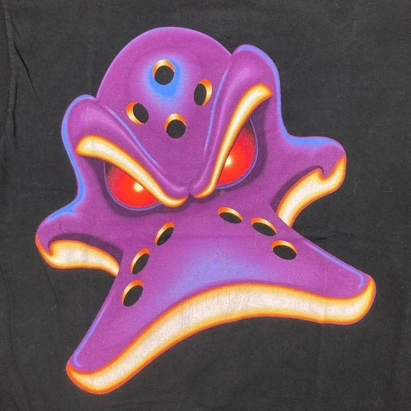 Vintage Mighty Ducks Shirt Mens L Black Animated Cartoon Promo Big Face 90s USA - Picture 3 of 15